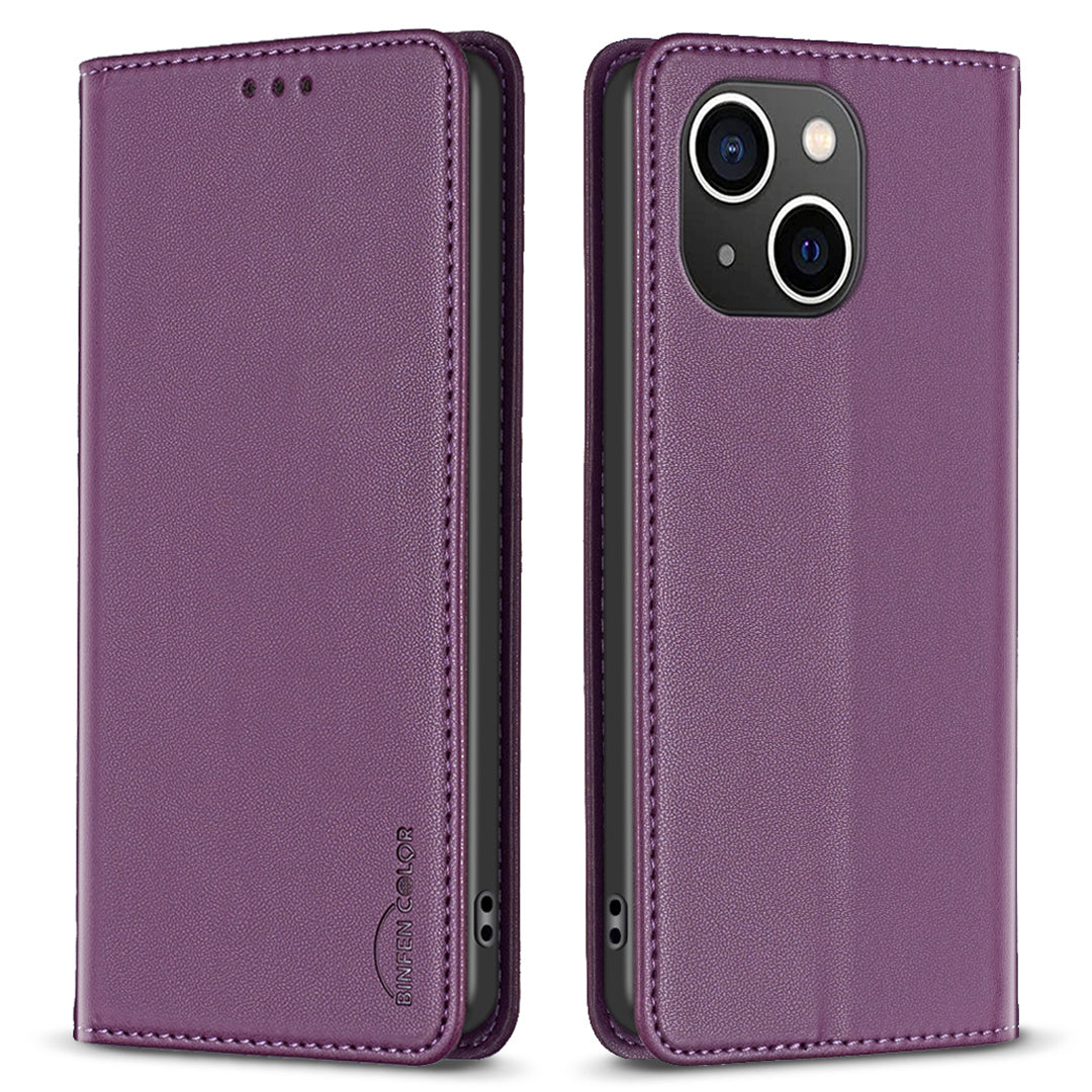 BINFEN COLOR BF18 For iPhone 15 PU Leather Card Holder Cover Flip Stand Phone Case BINFEN COLOR BF18 For iPhone 15 PU Leather Card Holder Cover Flip Stand Phone Case
